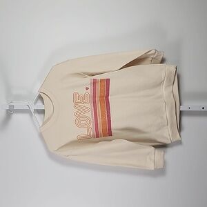 Sugar Stitch "Love" Crewneck Sweatshirt Size S BNWOT